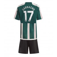 Manchester United Alejandro Garnacho #17 Replica Away Minikit 2023-24 Short Sleeve (+ pants)